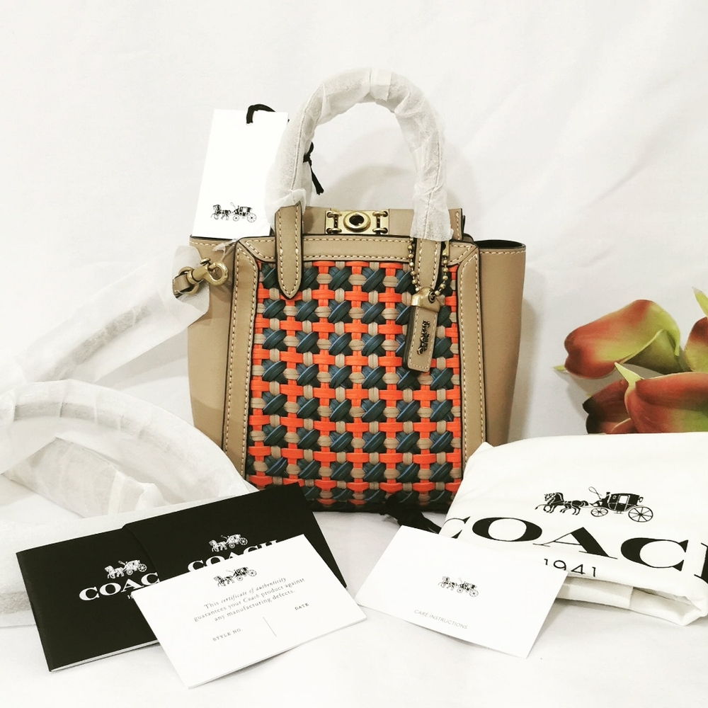 Coach Troupe Tote 16 With Weaving
